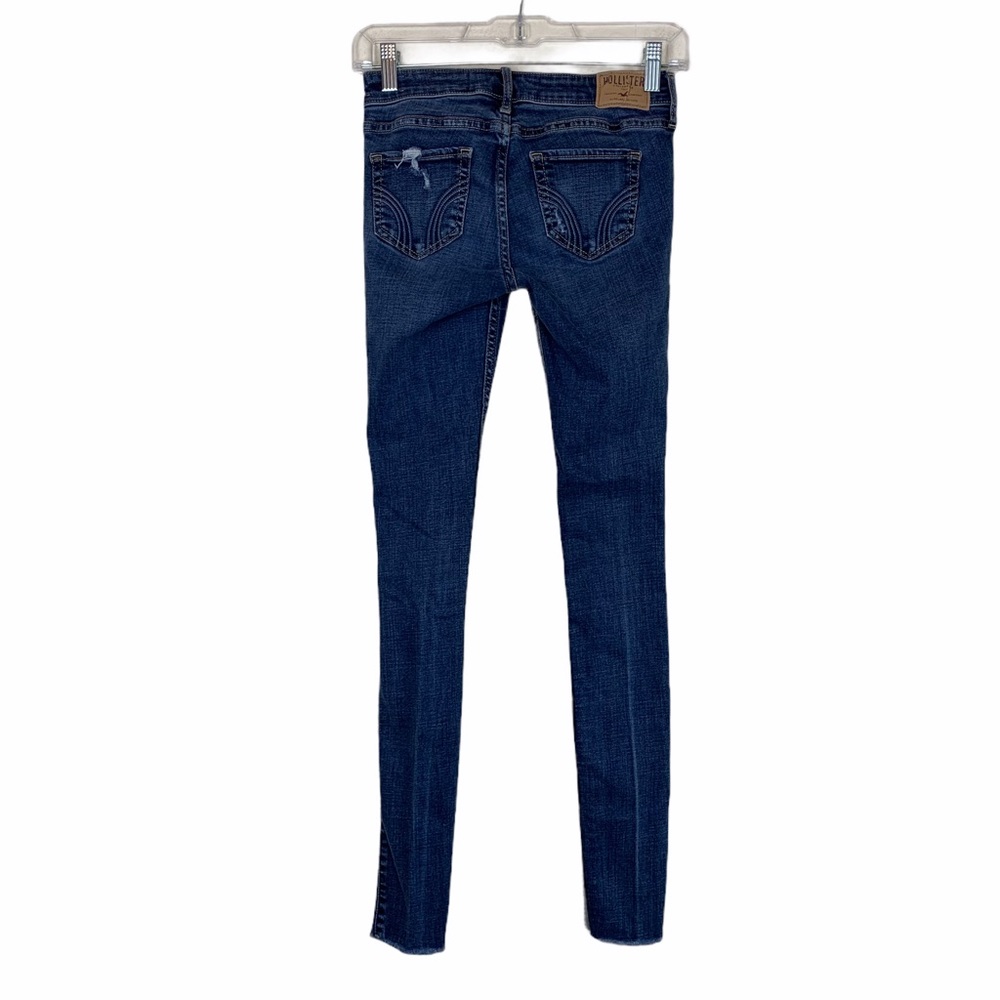 Hollister Super Skinny Distressed Raw Hem Jeans 0 - Picture 6 of 8